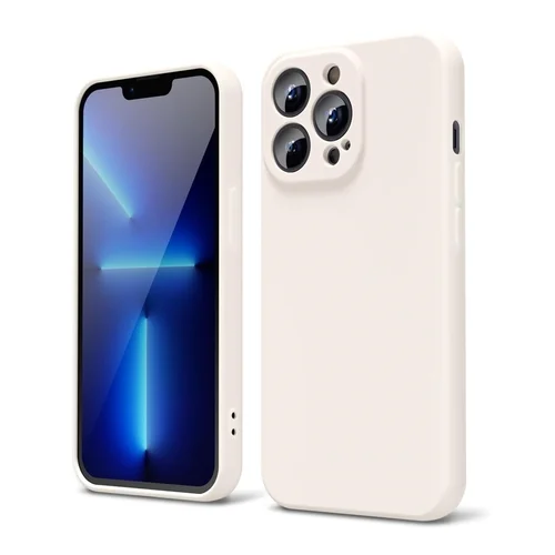 iPhone 13 Pro telefontok - PASTEL - csontfehér szilikon hátlap tok