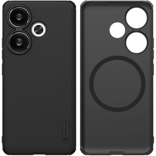 Telefontok Xiaomi Poco F6 5G - Nillkin Super Frosted - fekete hátlap tok beépített mágnessel (MagSafe tartóval kompatibilis)