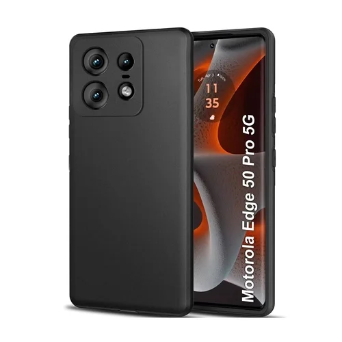 Motorola Edge 50 Pro 5G telefontok - fekete szilikon hátlap tok