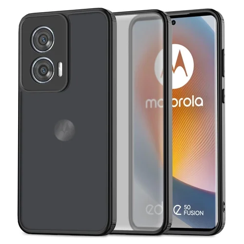 Telefontok MOTOROLA EDGE 50 FUSION 5G - Tech-Protect Magmat matt fekete műanyag hátlap tok, szilikon kerettel