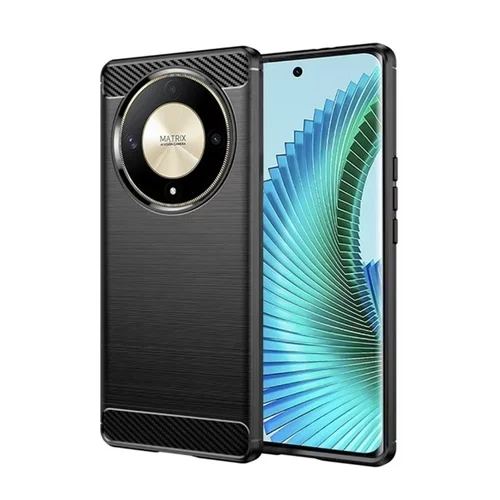 Honor Magic6 Lite telefontok - Forcell CARBON - fekete szilikon hátlap tok