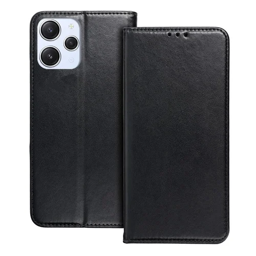 Telefontok Xiaomi Redmi 13 - Smart Magnetic fekete szilikon keretes mágneses könyvtok