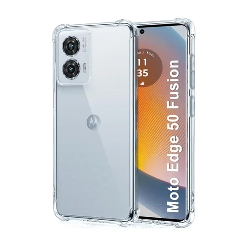 Motorola Edge 50 Fusion telefontok - ütésálló átlátszó hátlap tok ﻿