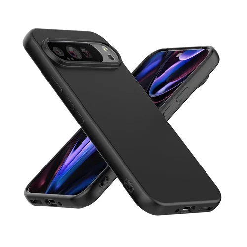 Google Pixel 9 Pro telefontok - fekete szilikon hátlap tok