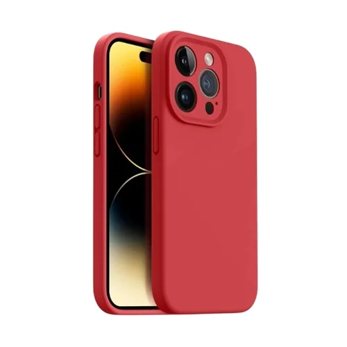 iPhone 16 Pro telefontok - piros szilikon hátlap tok ﻿