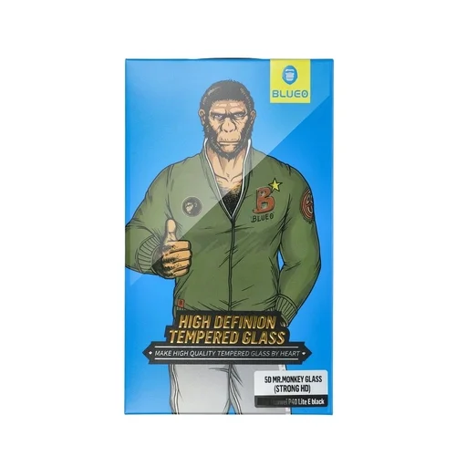 Üvegfólia iPhone 16 - Mr. Monkey 5D üvegfólia fekete kerettel