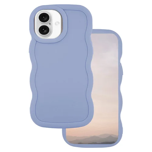 iPhone 16 Plus telefontok - Candy - kékeslila szilikon hátlap tok