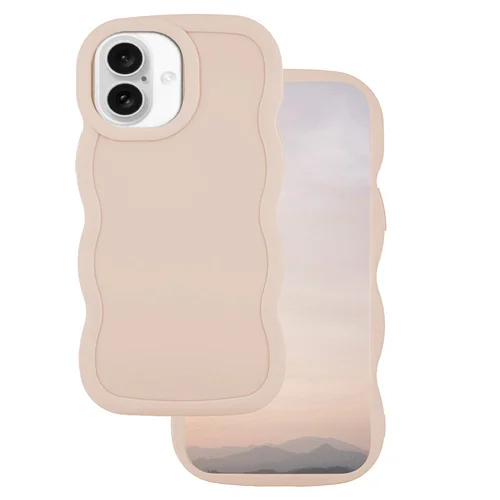 iPhone 16 telefontok - Candy - bézs szilikon hátlap tok