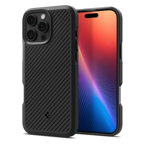 Telefontok iPhone 16 Pro - SPIGEN CORE ARMOR - fekete szilikon tok