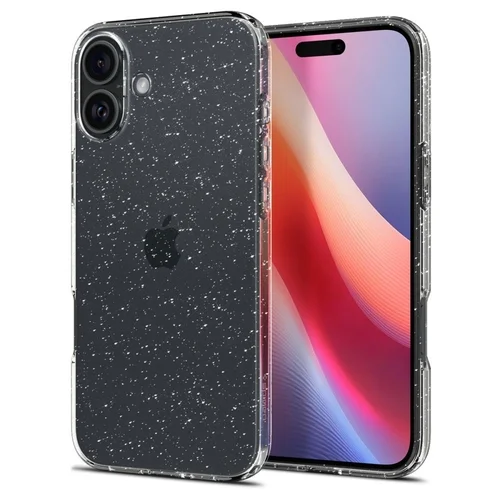 Telefontok iPhone 16 Plus - Spigen Liquid Crystal Glitter TPU átlátszó tok