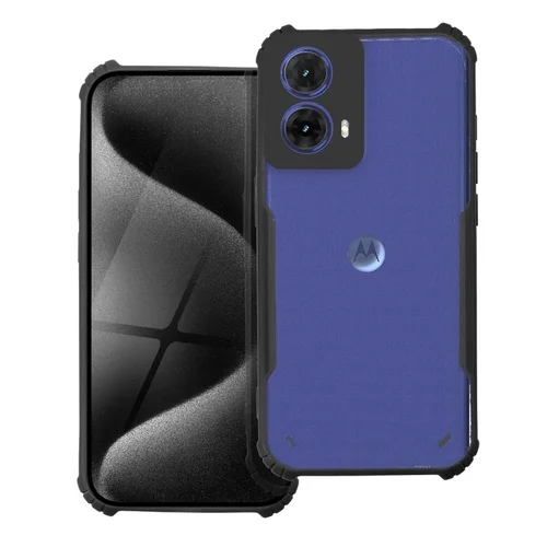 Motorola Moto G85 5G telefontok - fekete / átlátszó ütésálló hátlap tok