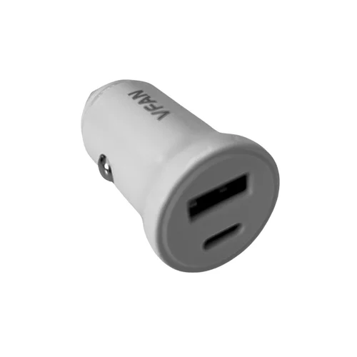 Vipfan C03 autós töltő - szivartöltő fej, USB / Type-C (USB-C), 20W, fehér ﻿