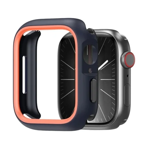 Dux Ducis Bamo - műanyag védő keret Apple Watch 7/8/9 (45 mm) okosórához fekete/narancssárga