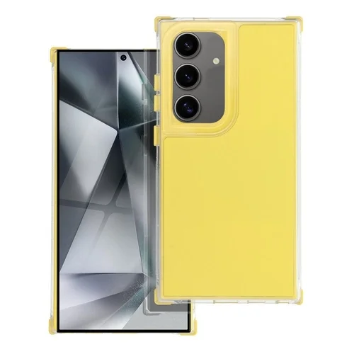 Samsung Galaxy S24 FE telefontok - Matrix - átlátszó/citromsárga műanyag hátlap tok ﻿