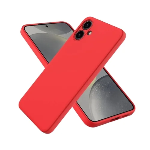 Samsung Galaxy A06 telefontok - piros szilikon hátlap tok
