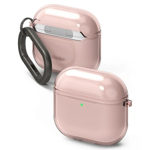 AirPods 4 tartó: RINGKE AIR pink tok, karabinerrel