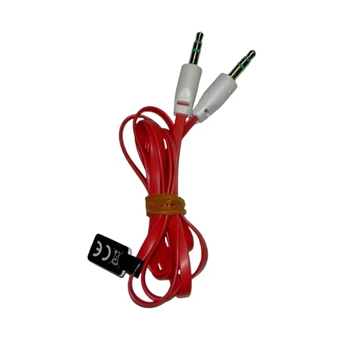 Univerzális jack-jack (3.5mm) audio kábel 1m - piros