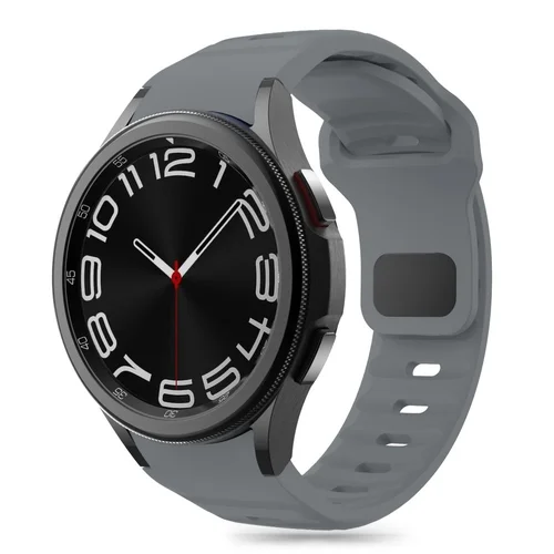 Samsung Galaxy Watch 4 (40 / 42 / 44 / 46 mm) okosóra szíj - Tech- Protect IconBand Line - szürke színű szilikon szíj (szíj szélesség: 20 mm)