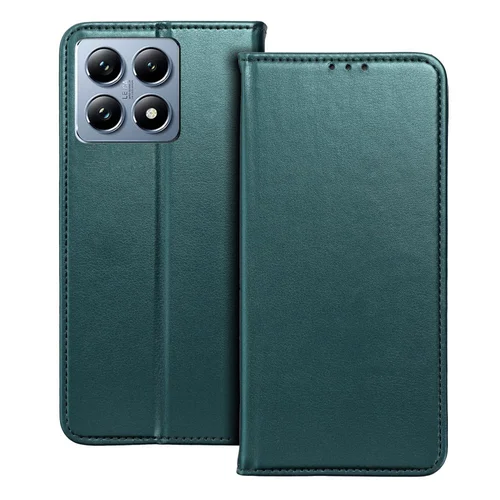 Xiaomi 14T 5G telefontok - Smart Magnetic zöld szilikon keretes mágneses könyvtok