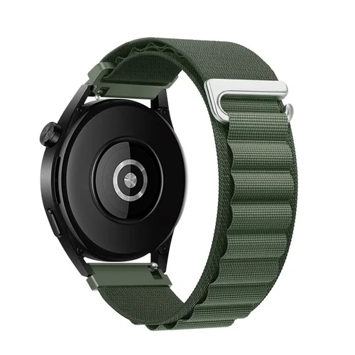 Samsung Galaxy Watch 3 (45 mm) okosóra szíj - F- Design FS05 - zöld szövet szíj (szíj szélesség: 22 mm)