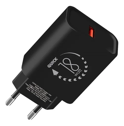 OBAL:ME - USB-s, fekete hálózati töltő fej, 18W