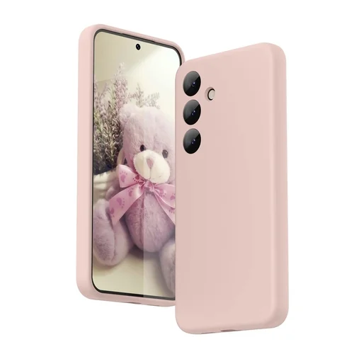 Samsung Galaxy S25 - púder pink szilikon hátlap tok