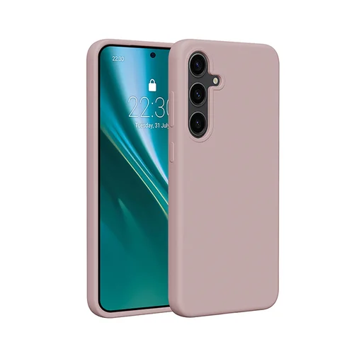 Samsung Galaxy S25 telefontok - Etteri - púder pink színű szilikon hátlap tok