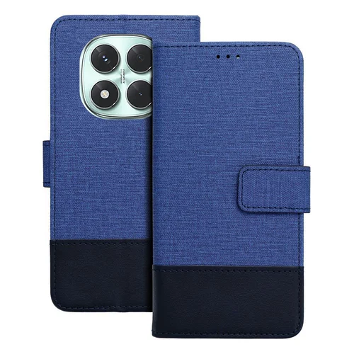 Xiaomi Redmi Note 14 Pro+ 5G telefontok - Jeans - kék/fekete ráhajtófüles könyvtok