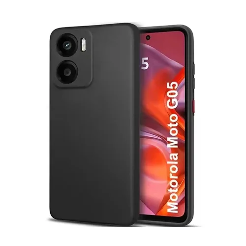 Motorola Moto G05 telefontok - fekete szilikon hátlap tok