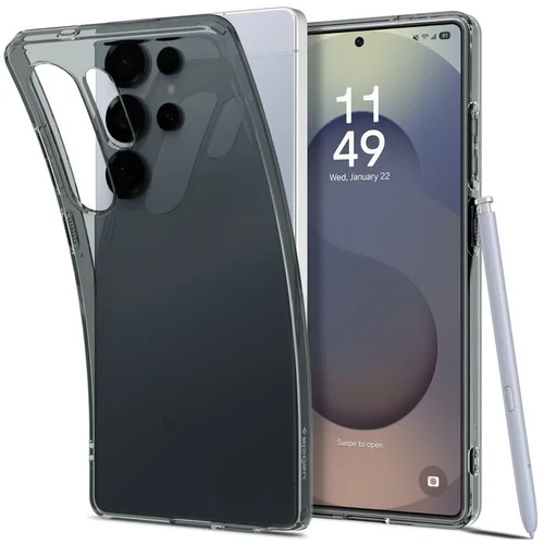 Samsung Galaxy S25 Ultra telefontok - SPIGEN Space Crystal - szürke átlátszó hátlap tok