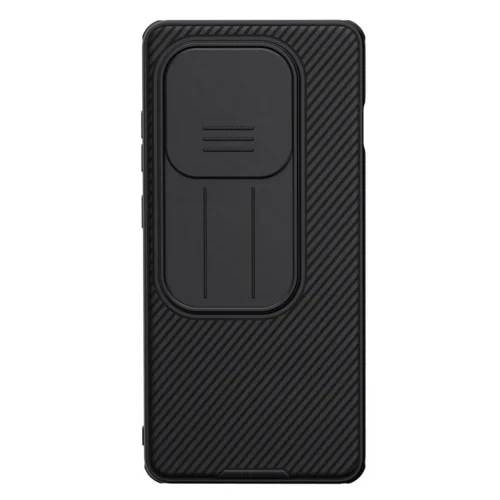 Telefontok OnePlus 13R 5G - Nillkin csúsztatható kameravédős fekete hátlap tok
