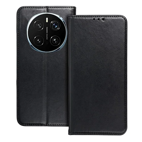 Honor Magic7 Pro telefontok - Smart Magnetic fekete szilikon keretes mágneses könyvtok