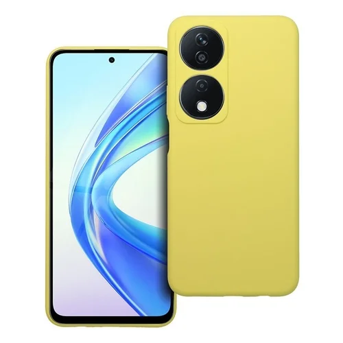 Honor X7b telefontok - sárga szilikon hátlap tok ﻿