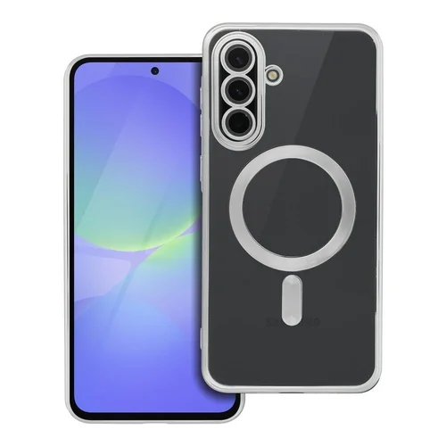 Samsung Galaxy A36 5G telefontok - ELECTRO MAG - MagSafe kompatibilis átlátszó/ezüst hátlap tok