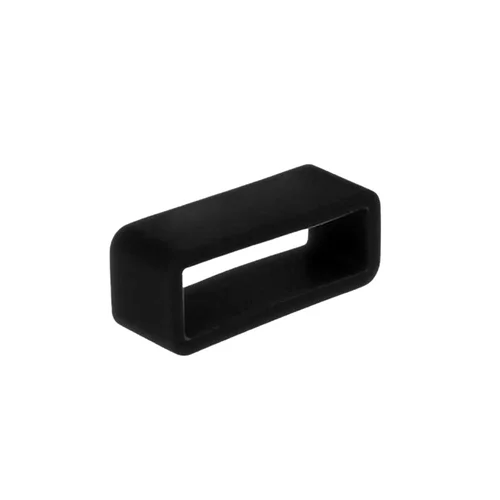 Okosóra szíj bújtató - 22 mm széles, fekete szilikon (1db)