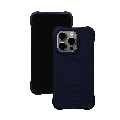 iPhone 14 Pro telefontok - Pastel Wave - MagSafe kompatibilis kék szilikon hátlap tok