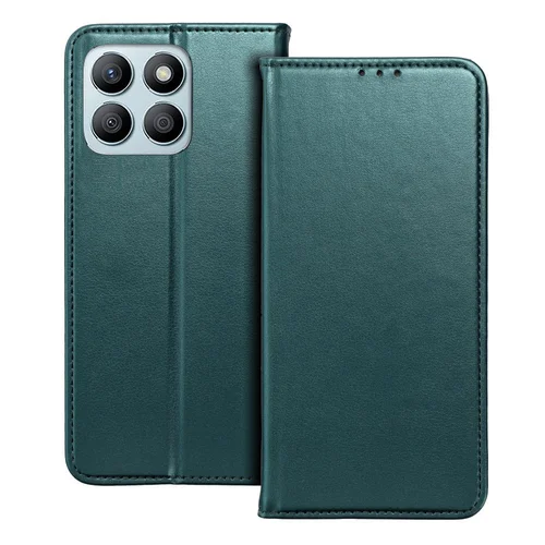 Honor X8c telefontok - Smart Magnetic zöld szilikon keretes mágneses könyvtok