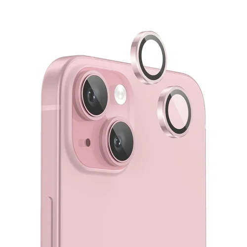 iPhone 12 kameralencse védőkeret - Metal pink - üveg