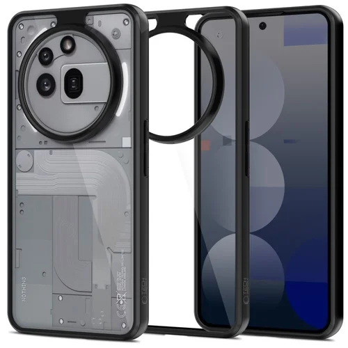 Nothing Phone (3a) Pro telefontok - Tech-Protect Magmat műanyag hátlap tok, fekete szilikon kerettel
