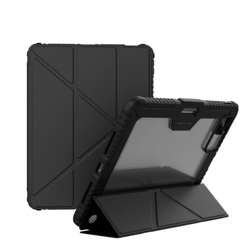 Tablettok iPad Pro 13 2024-2025 (7-8. Gen, 13 coll) - Nillkin Bumper - fekete ütésálló smart case tablettok ceruza tartóval, mágneses füllel