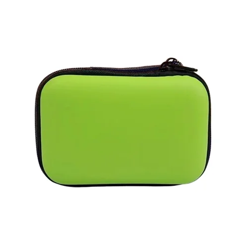 Digitális kiegészítő tároló tok - zöld, cipzáras