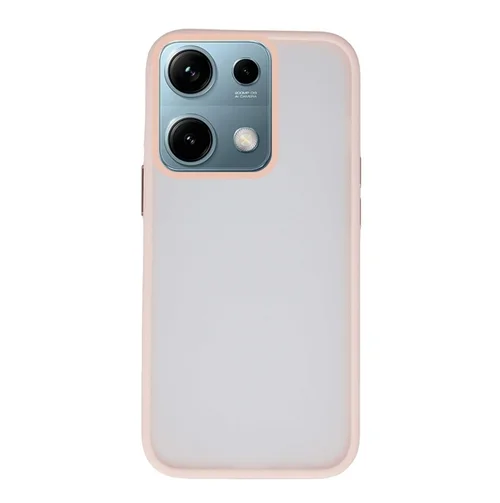 Xiaomi Redmi Note 14S telefontok - Satin - pink / áttetsző műanyag hátlap tok, szilikon kerettel