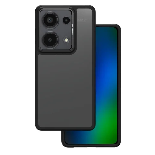 Xiaomi Redmi Note 13 Pro 4G / LTE - Crystal - fekete / átlátszó műanyag hátlap tok