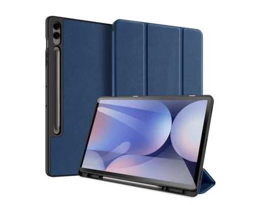 Tablettok Samsung Galaxy Tab S10+ 12,4 coll (SM-X820, SM-X826B) - DUX DUCIS DOMO kék ütésálló tok, ceruza tartóval