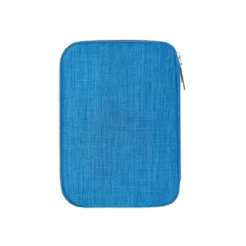 Univerzális táska digitális kiegészítőkhöz, cipzáras - világoskék