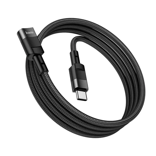 Hoco U107 - Type-C / Type-C (USB-C) hosszabító kábel, fekete, 1,2m