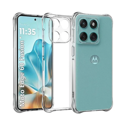 Motorola Edge 60 Fusion 5G telefontok - Ütésálló átlátszó hátlap tok 