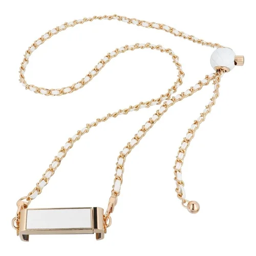 Telefontok: Univerzális - nyakba akasztó telefontartó fehér/arany lánccal