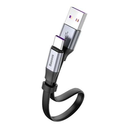Baseus Nimble - USB / TYPE-C (USB-C) fekete/szürke kábel, 23 cm, 40W