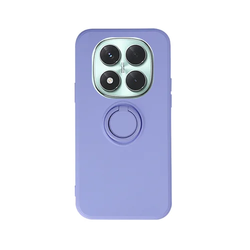 Xiaomi Redmi Note 14 Pro 4G / LTE telefontok - Forcell Silicone Ring - lila hátlap tok kitámasztóval